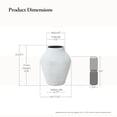 thumbnail image 3 of LuxenHome Antique White Cement Vase, 13.4" Tall, Decorative Accent for Tabletops and Open Shelving, 3 of 9