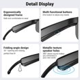 thumbnail image 3 of Smart Glasses, Blue Light Filtering & Polarized Sunglass Lenses - Low Latency Audio,Built-in Mic & Speakers - Touch & Voice Assistant, 3 of 5