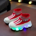 thumbnail image 2 of Siilsaa Shoes for Kids Baby Boys Girls Shoes Non-Slip Rubber Sole Sneakers First Walking Toddler Crib Shoes Loafers Flats. Red,I, 2 of 5