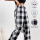 thumbnail image 3 of Pantalón de pijama tejido de algodón para niño, ropa de dormir suave a cuadros, 3 of 5