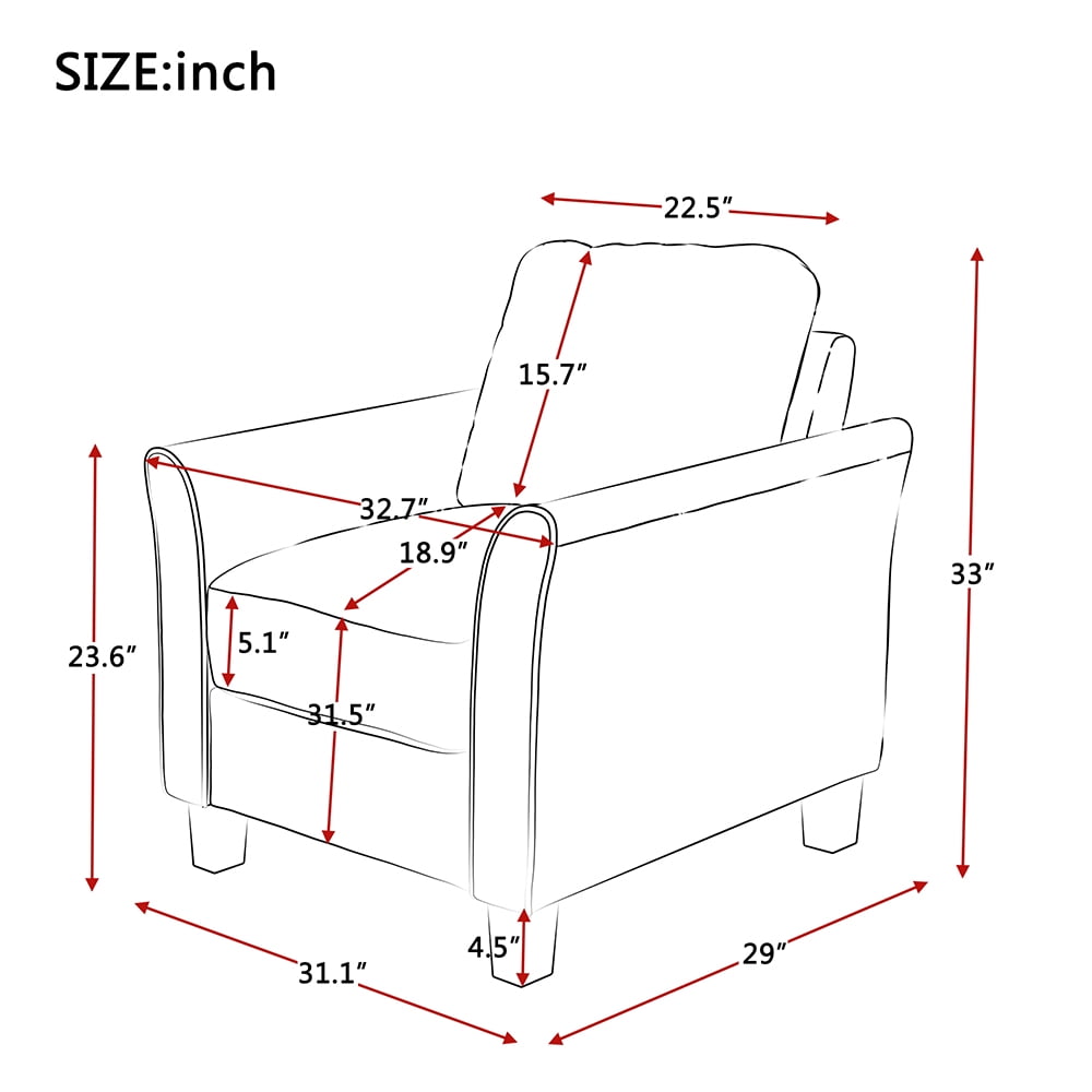 Modern Accent Chair, Living Room Arm Chairs, Upholstered Single Sofa for Bedroom Office Modern Accent Chair, Living Room Arm Chairs, Upholstered Single Sofa for Bedroom Office