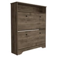 thumbnail image 4 of Calgary Shoe Rack, Superior Top, One Open Shelf, Two Extendable Shelves Dark Brown, 4 of 5
