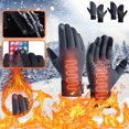 thumbnail image 1 of Guantes de pantalla táctil cortavientos - Forro polar resistente al agua forrado para senderismo, esquí y actividades al aire libre, 1 of 2