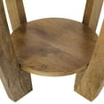 thumbnail image 6 of Round Side Table Made from Solid Mango Brown Wood, 6 of 7
