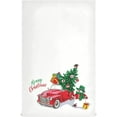 thumbnail image 4 of GZHJMY Retro Truck with Snowman Kitchen Towels Set of 6 Dishcloths Hand Towels Tea Towels Ultra Absorbent for Cleaning Washing Drying Dishes Tableware 28'' x 18'', 4 of 7