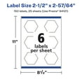 thumbnail image 6 of Avery 2-1/2" x 2-57/64" Waterproof Hexagon Labels, 150 Labels, 6 of 10