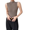 thumbnail image 1 of KYAIGUO Womens Sleeveless Tank Tops Summer Knit Slim Fitted Blouse Side Ruched Basic Tees Shirts S-3XL, 1 of 9