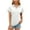 White, variant on cfhntfmh Shirts for Women Short Sleeve Collared V-Neck Casual Work Tennis Tops Basic Solid Color Summer Tshirts