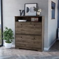 thumbnail image 2 of FM FURNITURE Brandford 2-Shelf Engineered Wood Shoe Rack in Dark Brown, 2 of 7