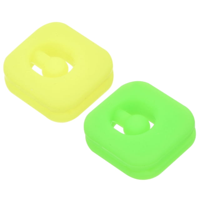 Uxcell Tennis Vibration Dampener, 2 Pack Square Shock Absorber Yellow, Green