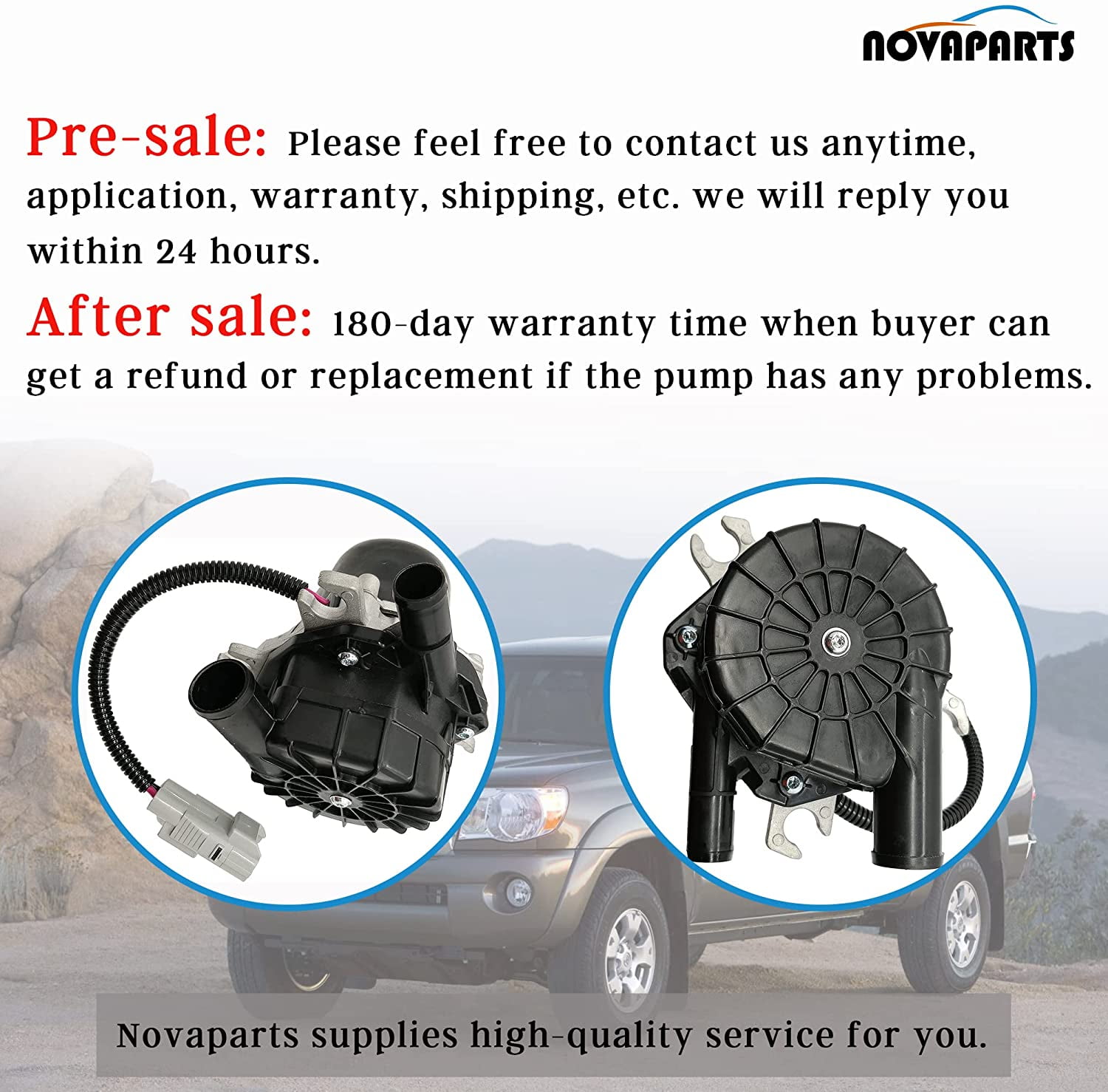 Secondary Air Pump Compatible with 2005-2015 Toyota Tacoma Base 2.7L Replaces # 17600-0C020 176000C020 17610-0C020 176100C020 