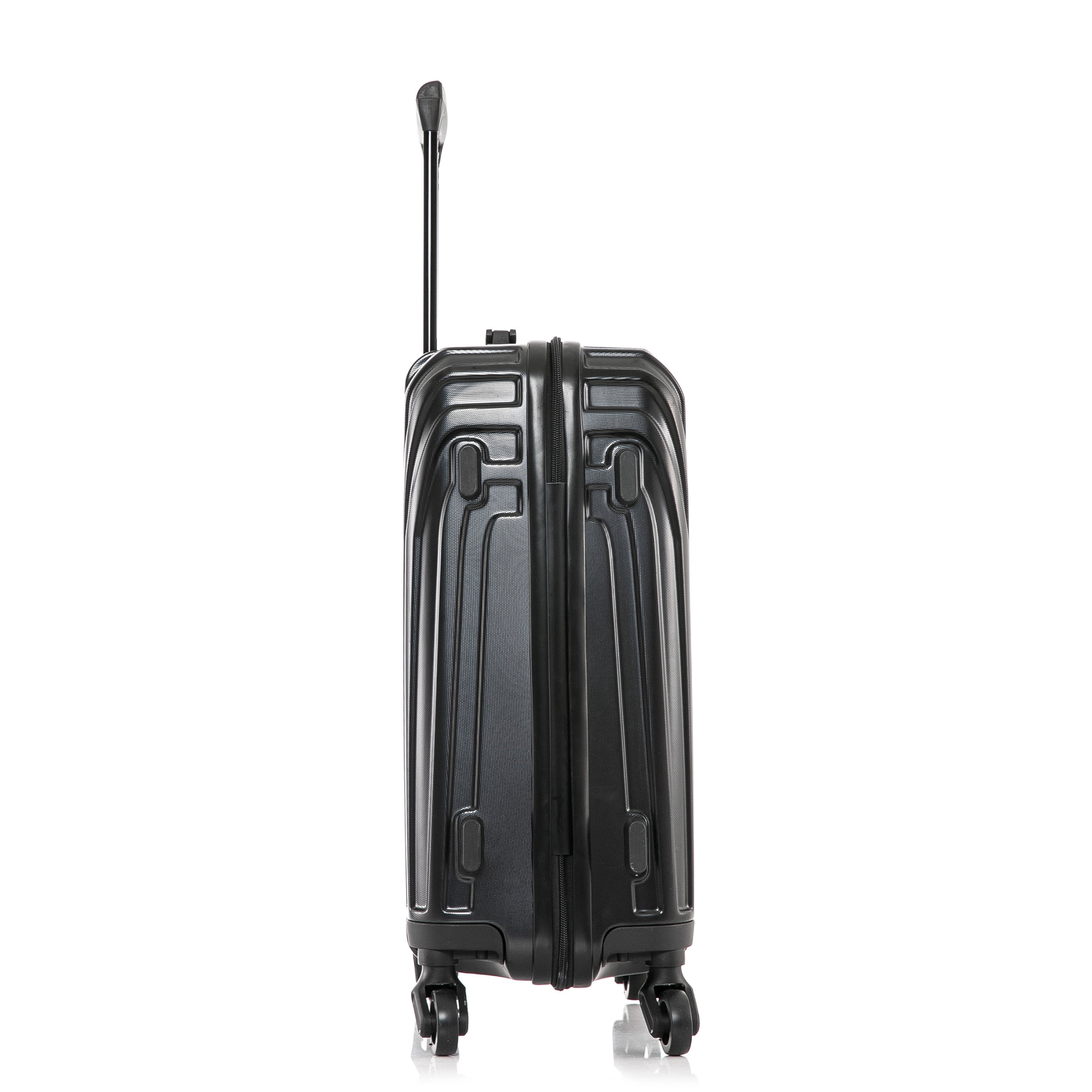 InUSA Vasty 20" Hardside Lightweight Luggage with Spinner Wheels, Handle, and Trolley, Black