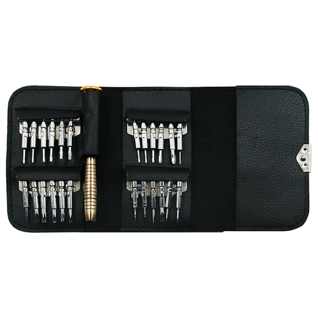 Precision Screwdriver Set, Black Electronics Repair Tool, 25-In-1 Precision Screwdriver Set, Electronics Repair Tool Kit for Computer Laptop Tablet Game Console, by Goohae