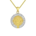 thumbnail image 3 of 14k Two-tone Gold San Benito Medallion Pendant with 0.8-mm Box Chain, 3 of 3
