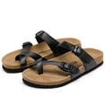 thumbnail image 3 of Bocca Women Adjustable Slide Sandals Black-new Summer Flip-Flops Ring Open Toe 9M, 3 of 7