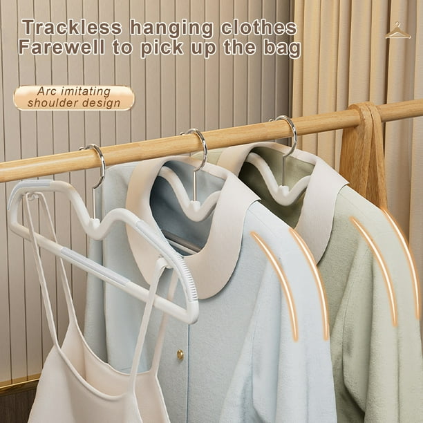 Plastic Clothes Hangers, Space-Saving Heavy-Duty Closet Organizer, Non-slip  Thickened Clothes Hanger for Shorts, Shirts, Jeans, Dresses, Coats,  Clothes, 16.5x5.9xin - Walmart Business Supplies