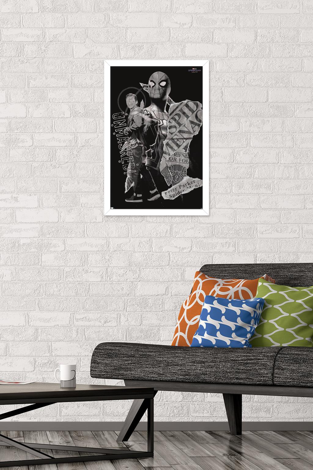 Marvel Spider-Man: No Way Home - Unmasked 16.5" x 24.25" Framed Poster, by Trends International