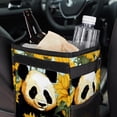 thumbnail image 6 of Panda Sunflower Foldable Car Trash Can with Lid, Leak-Proof, and Hanging Storage Bag - Car Trash Bin, Trash Can for Car, Car Garbage Can, 6 of 6
