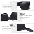 thumbnail image 3 of Gafas de Sol TAOTAOQI Vintage Cuadradas Sobredimensionadas UV400 Negro/Gris, 3 of 8
