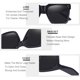 thumbnail image 3 of Gafas de Sol TAOTAOQI Vintage Cuadradas Sobredimensionadas UV400 Negro/Gris, 3 of 8
