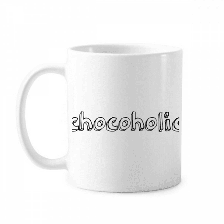 

Stylish Word Chocoholic Art Deco Fashion Mug Pottery Cerac Coffee Porcelain Cup Tableware