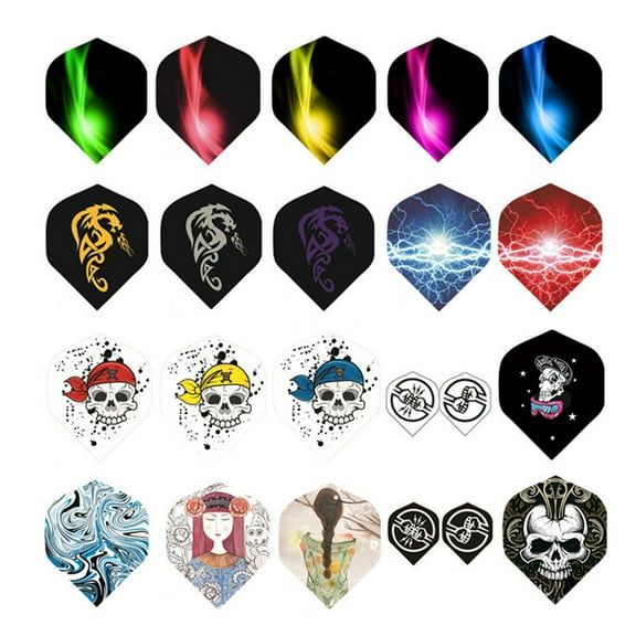 60Pcs Standard Dart Flights, Replacement Tail Wings Dart Accessories Kit for Steel Tip Darts Soft Tip Darts