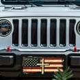 thumbnail image 5 of License Plate, Cross on American Flag Decorative Front,Personalized Stainless Steel License Plate Cover For Men Women,12.2" X 6.2", 5 of 6