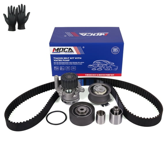 MOCA AUTOPARTS High Power Timing Belt Kit with Water Pump Fit for 2011-2013 Audi A3 2.0L & 2010-2014 Volkswagen Golf 2.0L & 2008-2014 Volkswagen Jetta 2.0L