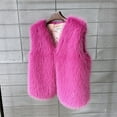 thumbnail image 5 of adviicd Fashion Women Faux Fur Vest Sleeveless Jacket Winter Warm Coats Outwear Comfy Soft Waistcoat (Hot Pink, S), 5 of 9