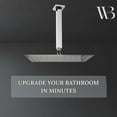 thumbnail image 5 of Westbrass 1/2" IPS x 9" Square Rainfall Ceiling Mount Shower Arm & Flange, Polished Chrome, 5 of 10
