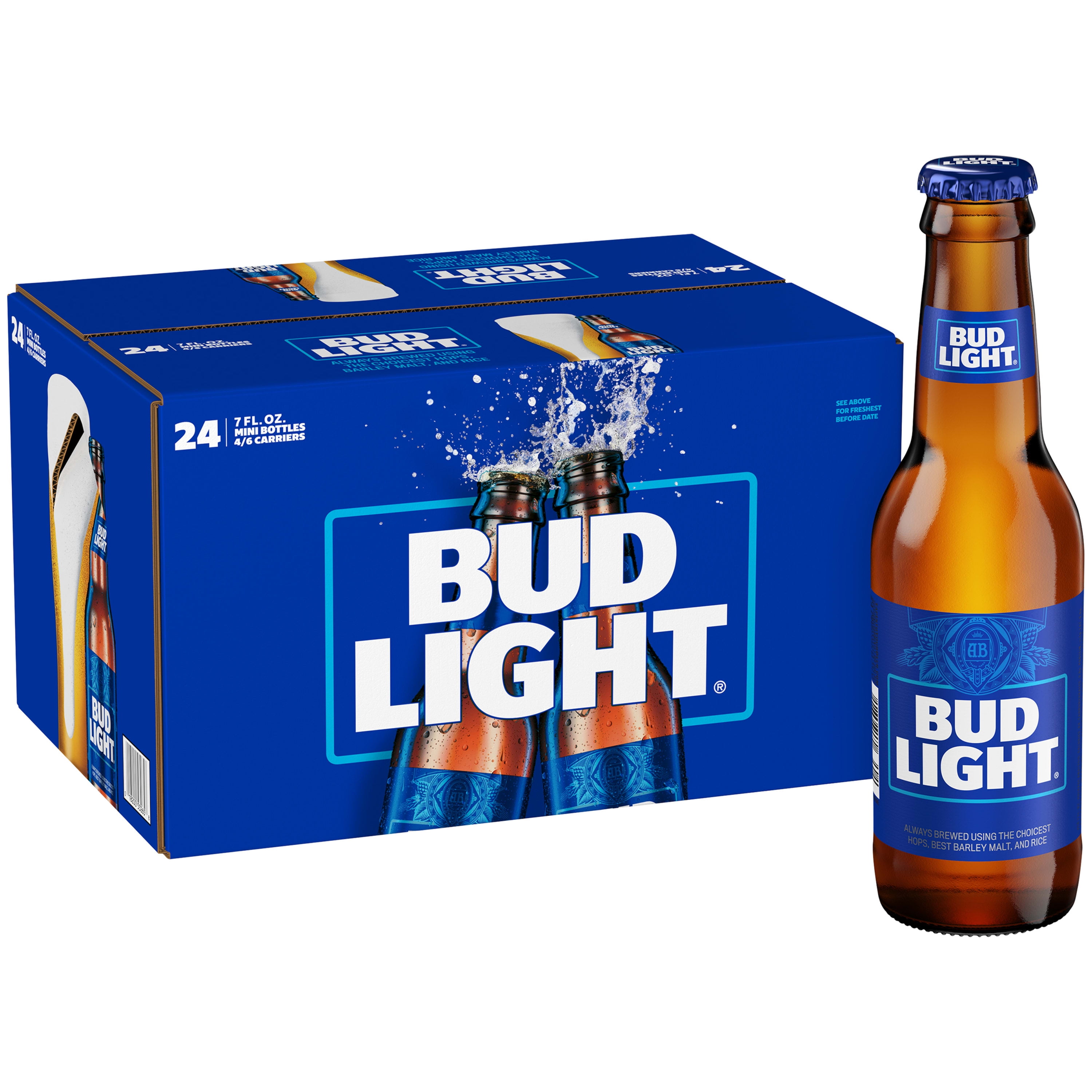 Bud Light Beer 24 Pack 7 Fl Oz Bottles 4 2 Abv Walmart Com Walmart Com