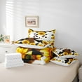 thumbnail image 4 of Erosebridal Vibrant Sunflower Bed in a Bag Full size, Brown Black Bed Set, Cow Print Decor, 7 Pieces, 4 of 5