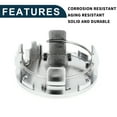 thumbnail image 3 of Unique Bargains Car Wheel Center Hub Cap Rim Cover Hub Caps 62mm 2.44" OD Snap-in Plastic for Most Cars Silver Tone Silver Tone, 3 of 6