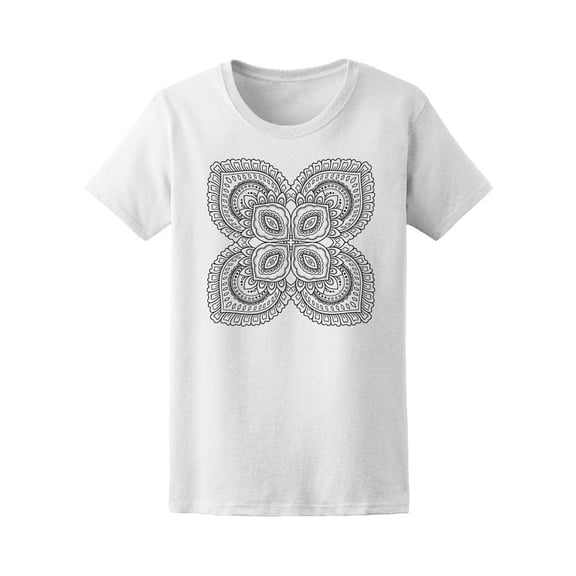 Floral Mandala Yoga Design Tee Women's -Image by Shutterstock