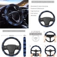 thumbnail image 3 of Renewold Sea Turtle Flower Car Seat Cover Full Set 14 PCS, Steering Wheel Cover Seat Belt Cover Trash Can Rear View Mirror Cover Coaster Center Console Cover Gear Shift Knob Cover Set Universal Fit, 3 of 7