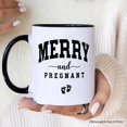 thumbnail image 4 of Merry and Pregnant Personalized Mug, Baby Announcement Christmas Custom Gift for New Mom, 4 of 5