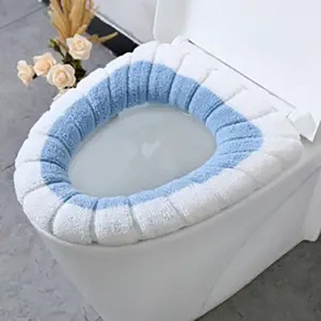 Bathroom Toilet Seat Closestool Washable Soft Warmer Mat Cover Pad Cushion XI 