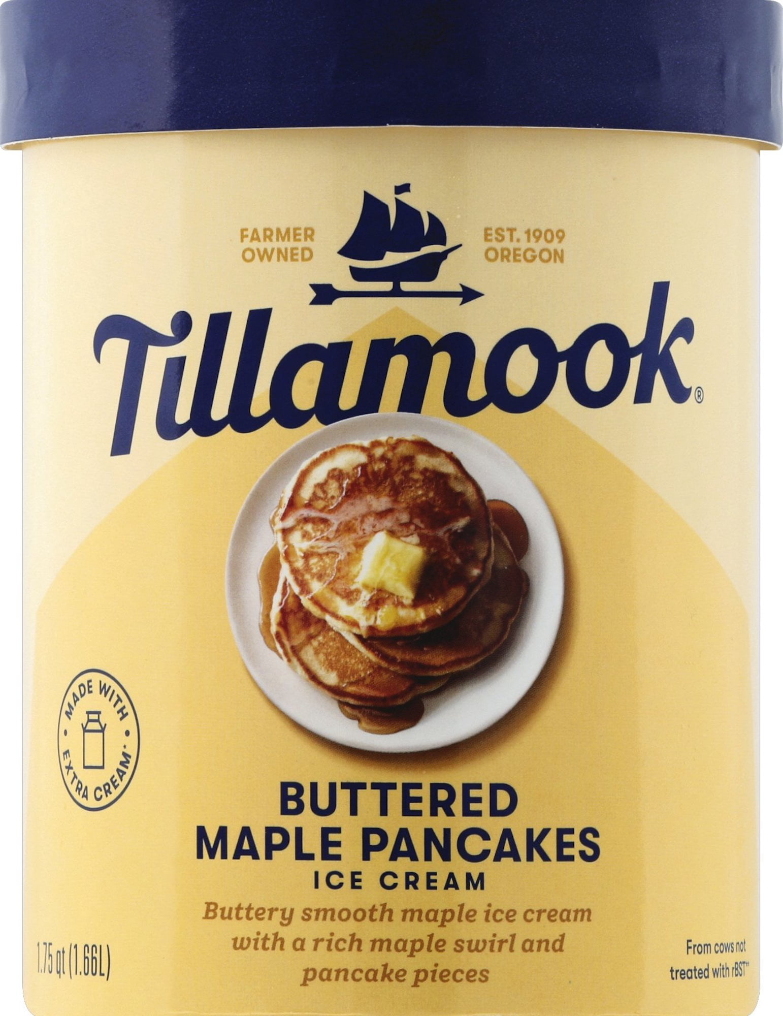 Tillamook Buttered Maple Pancake Ice Cream, 56 oz, 1.75 qt Walmart
