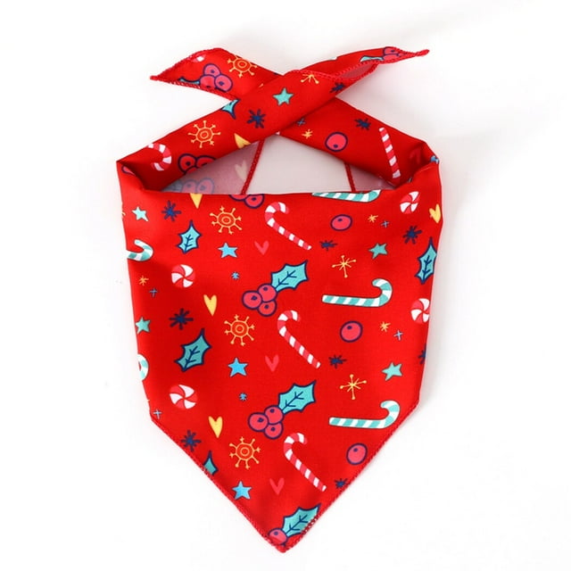 Pet Bandana Decorative Polyester: Pet Bib Dog Triangle Bandana Bib for Christmas