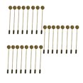 thumbnail image 1 of Bandeja redonda plana Pasadores de solapa Broches de seguridad de acero inoxidable Sombreros de camisa Accesorios para hacer bisutería DIY Regalos Tapón de perla plateada Paquete de 24 Inevent HA010770-02B, 1 of 7