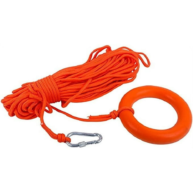 Zhuge Water Floating Lifesaving Rope 98.4FT,Outdoor Professional Throwing Rope Rescue Lifeguard Rescue Lifeline with Bracelet/Hand Ring for Swimming Boating Fishing