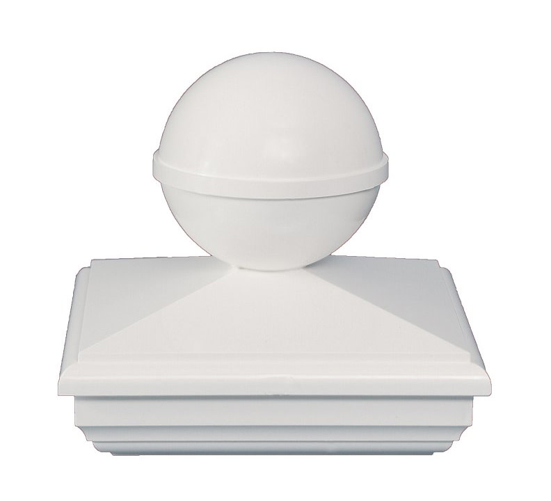 Classy Caps BN255 NEW ENGLAND BALL PVC POST CAP 5X5 White