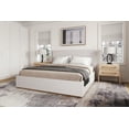 thumbnail image 4 of Queen Size Bed Frame with Headboard - Free Assembly, Upholstered - Monaco Bed - Sturdy Wood Bedframe, Heavy Duty Platform in Soft Fabric - Contemporary Style, Boho - Non-Slip, 4 of 11
