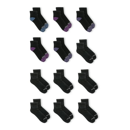 Fruit of the Loom Womens Soft & Comfortable Cushioned Ankle Socks, 10+2 Bonus Pack