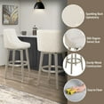 thumbnail image 4 of Hillsdale Furniture Stonebrooke Wood and Upholstered Bar Height Swivel Stool, Champagne, 4 of 14