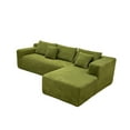 thumbnail image 4 of O'cloudy Puffy 107" Oversized Sofa Bed Sectional-L-Shape Chaise Modular sleeper Couch, Firm Seat, No Assembly Required – Compressed for Easy Transport, Expands in 5 Mins,Corduroy Fabric, 4 of 5