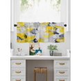 thumbnail image 5 of Valances for Windows Gray Yellow Abstract Rod Pocket Cafe Window Treatments Valance Curtains for Kitchen Bathroom Laundry Basement Windows 60"x18", 5 of 9