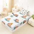 thumbnail image 4 of Erosebridal Cartoon Animal Capybara Twin Sheet Sets,Cute Rodent Animals Bedding For Kids Boys 3pcs, 4 of 6