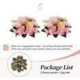 thumbnail image 5 of Blosmon Fake Flowers Ball Wedding Centerpiece Table Decoration 10 Pcs 9.5" Pink Rose Artificial Flower Kissing Ball Silk Floral Bouquet Arrangements for Home Party DIY Decor, 5 of 8