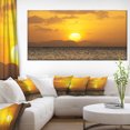 thumbnail image 1 of Yellow Sunset and Brown Ocean - Seashore Canvas Art Print, 1 of 3